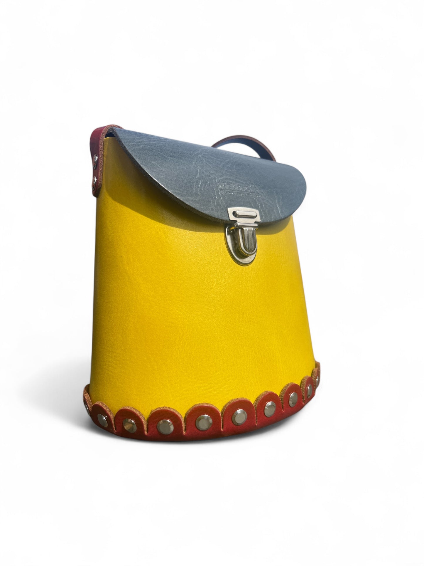 Multi colour leather bucket bag - as seen on TV - Bargain Hunt Series 71