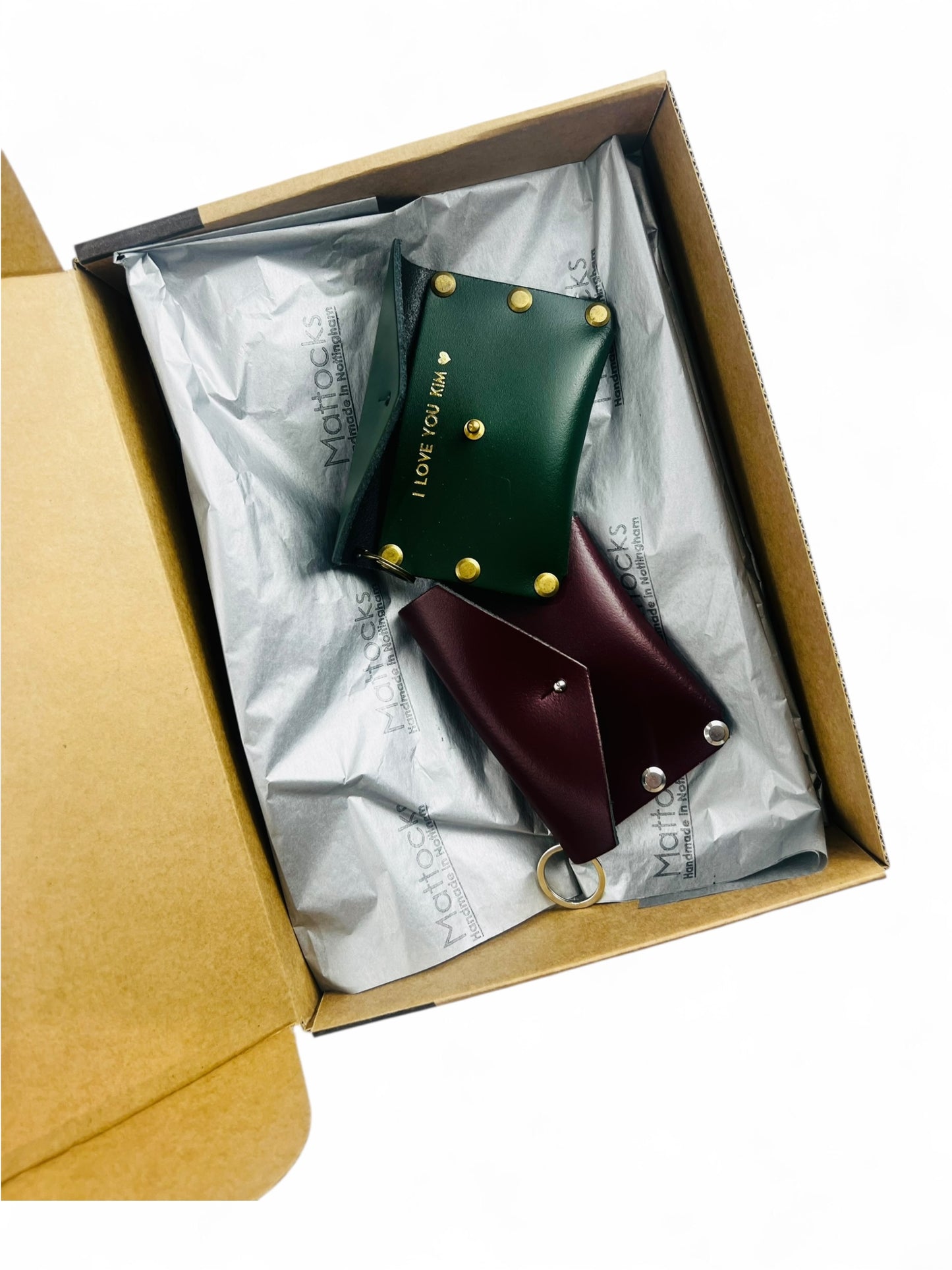 Family & Friends Love Letters - Handmade Personalised Leather Anniversary Gift Set