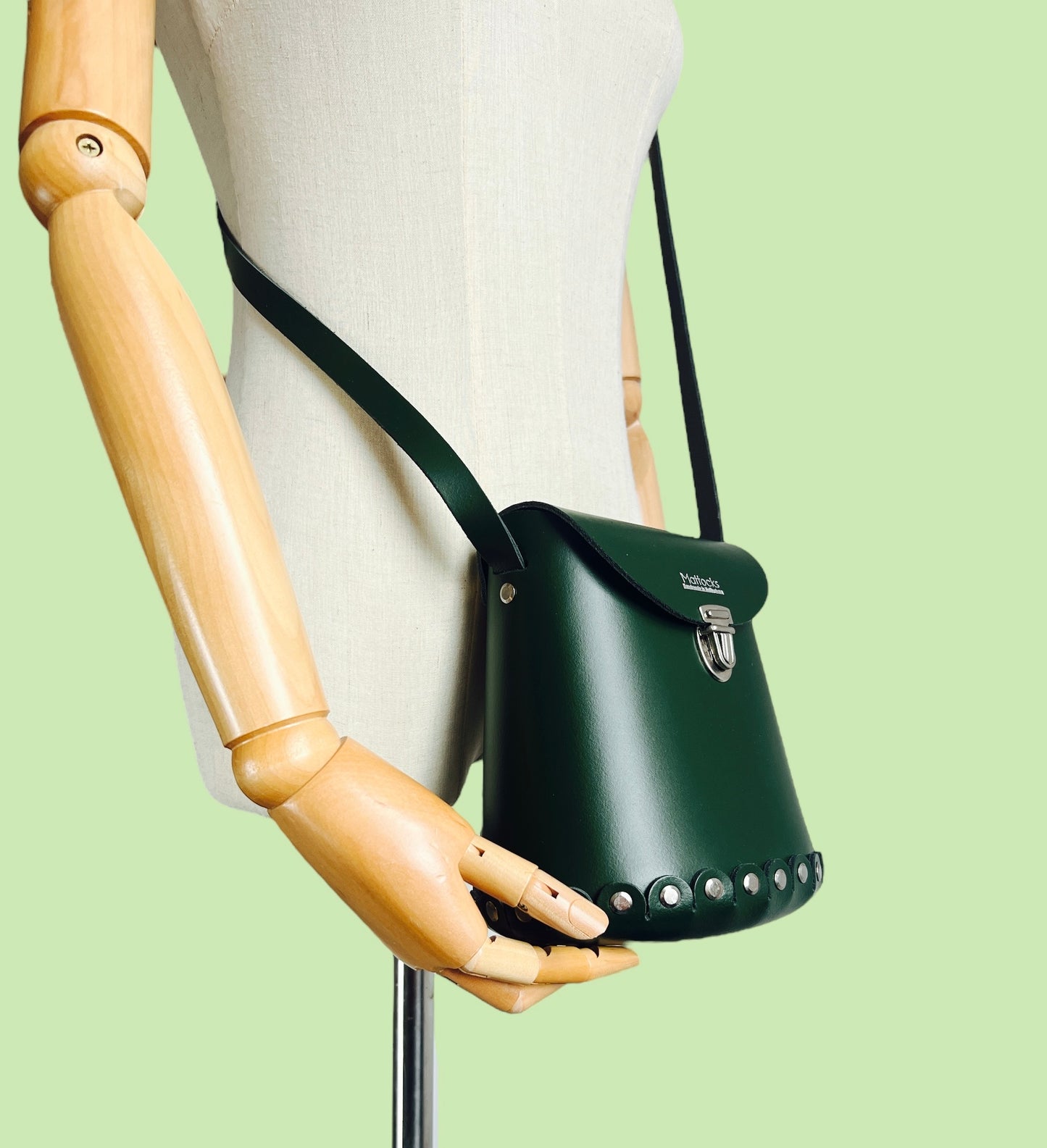 Bucket Bag Leather Craft Kit (Racing Green)