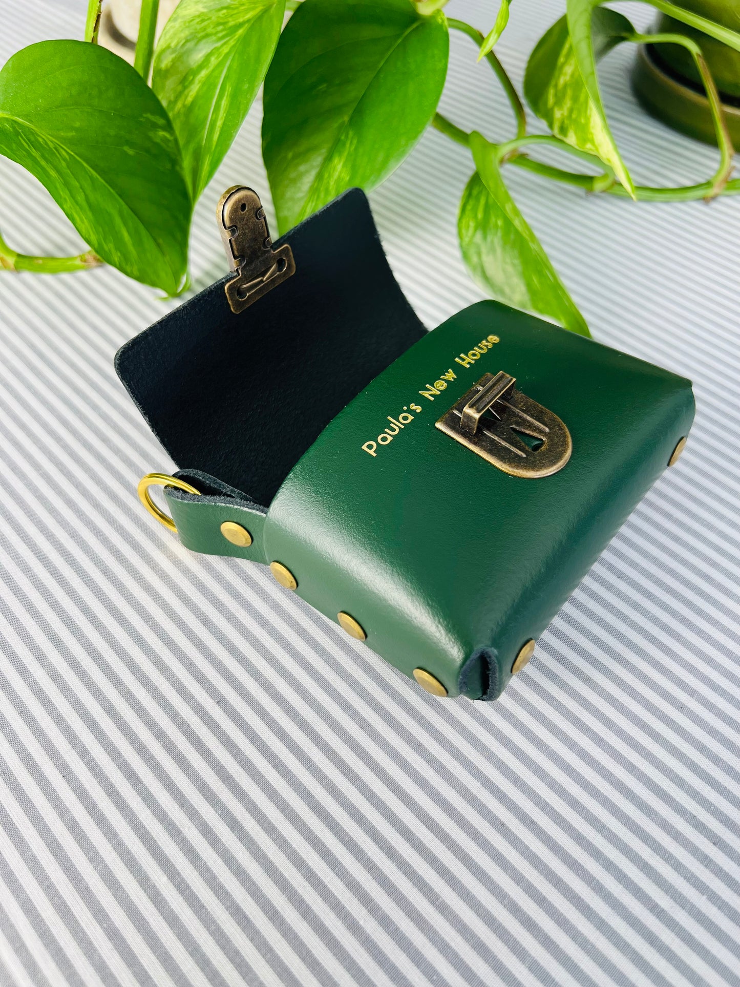 Card Case Leather Craft Kit (Racing Green)