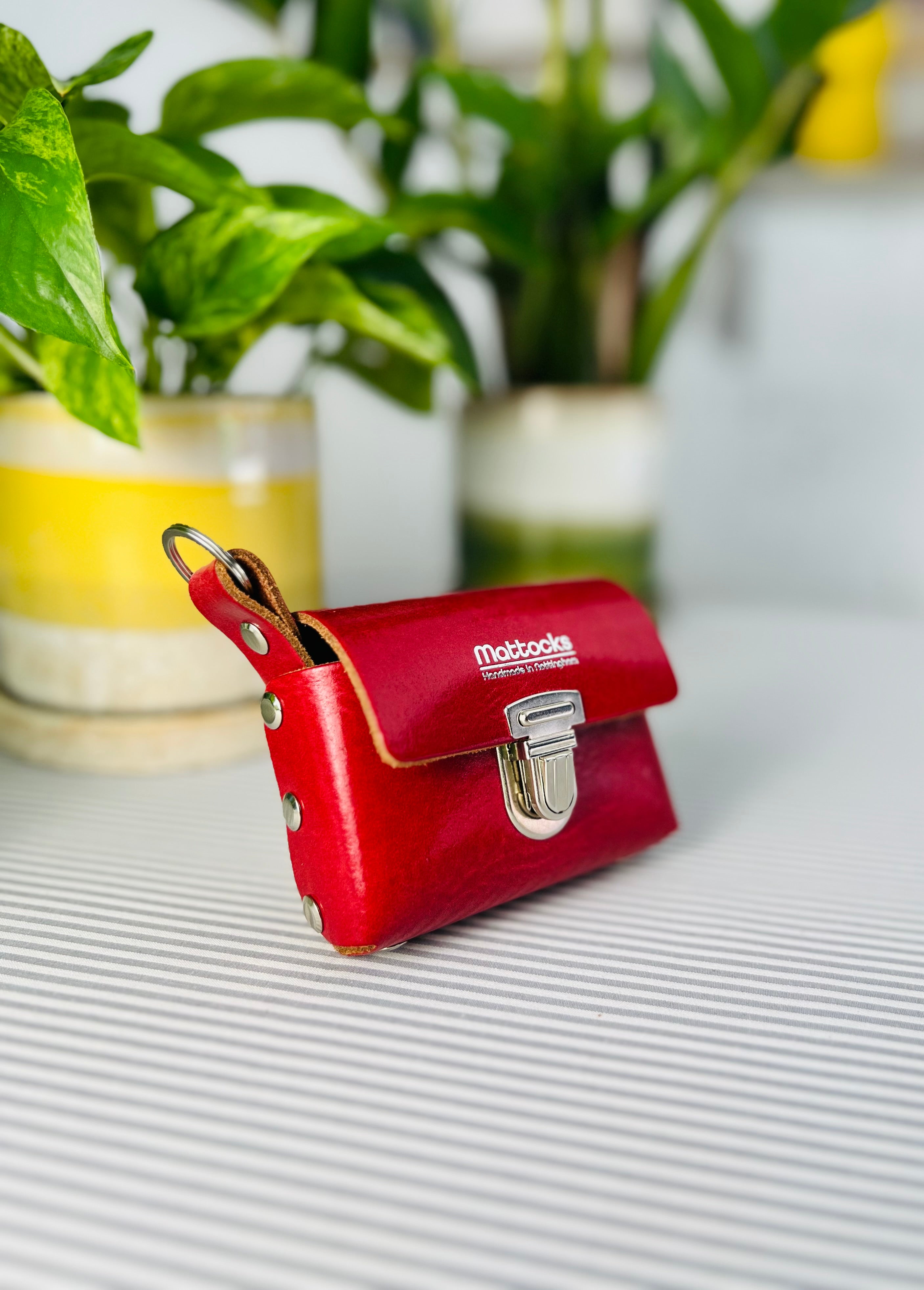 Card Case Leather Craft Kit (Cherry Red)