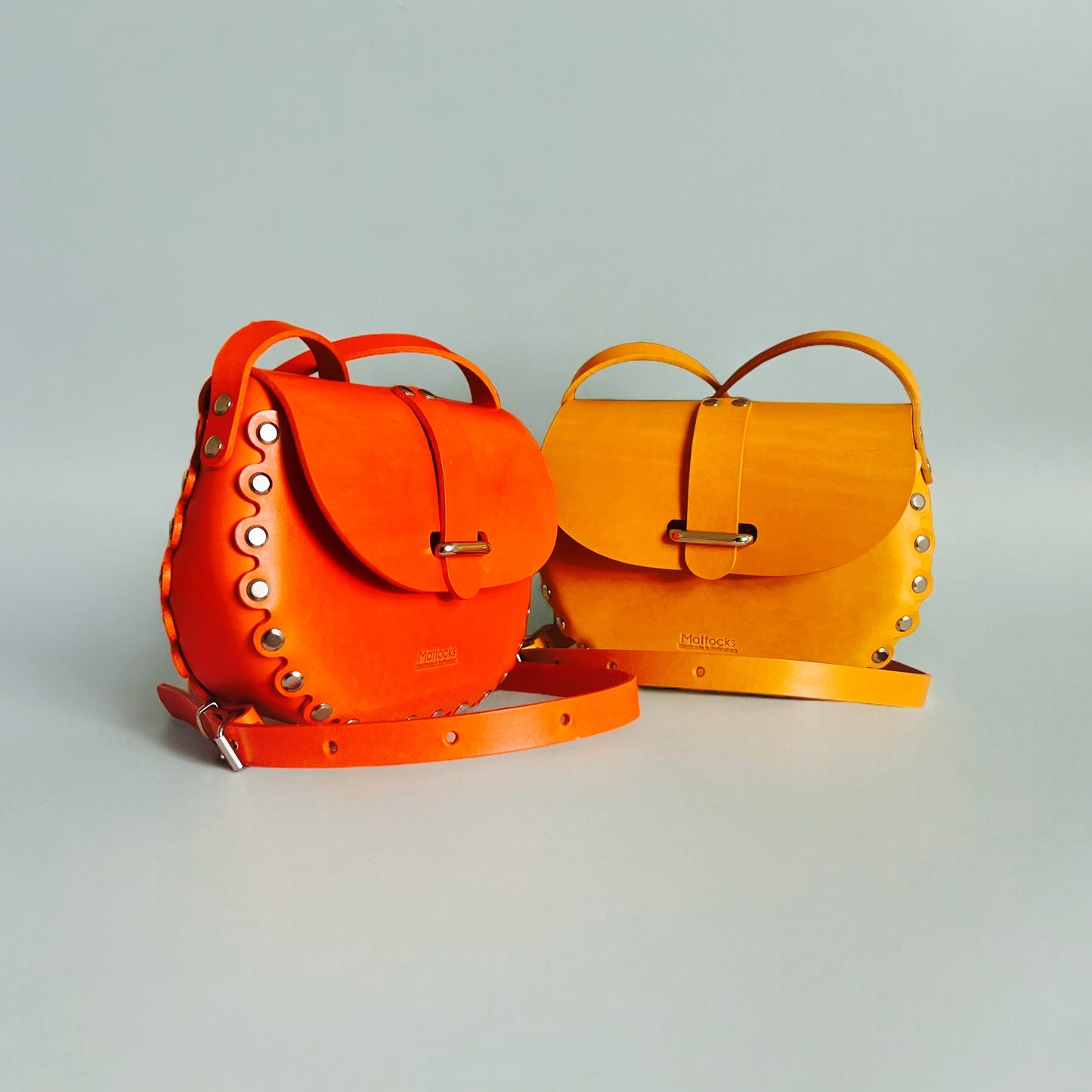 Yellow Saddle Bag in Italian Vegetable Tanned Leather