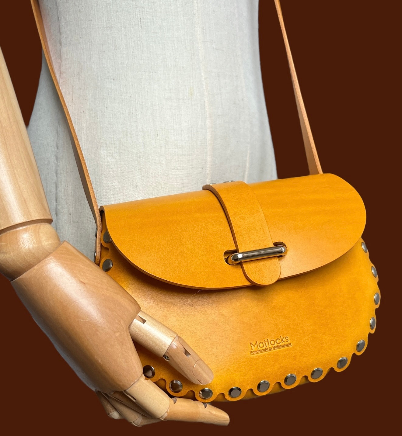 Tan Saddle Bag - Handmade Italian Vegetable Tanned Leather
