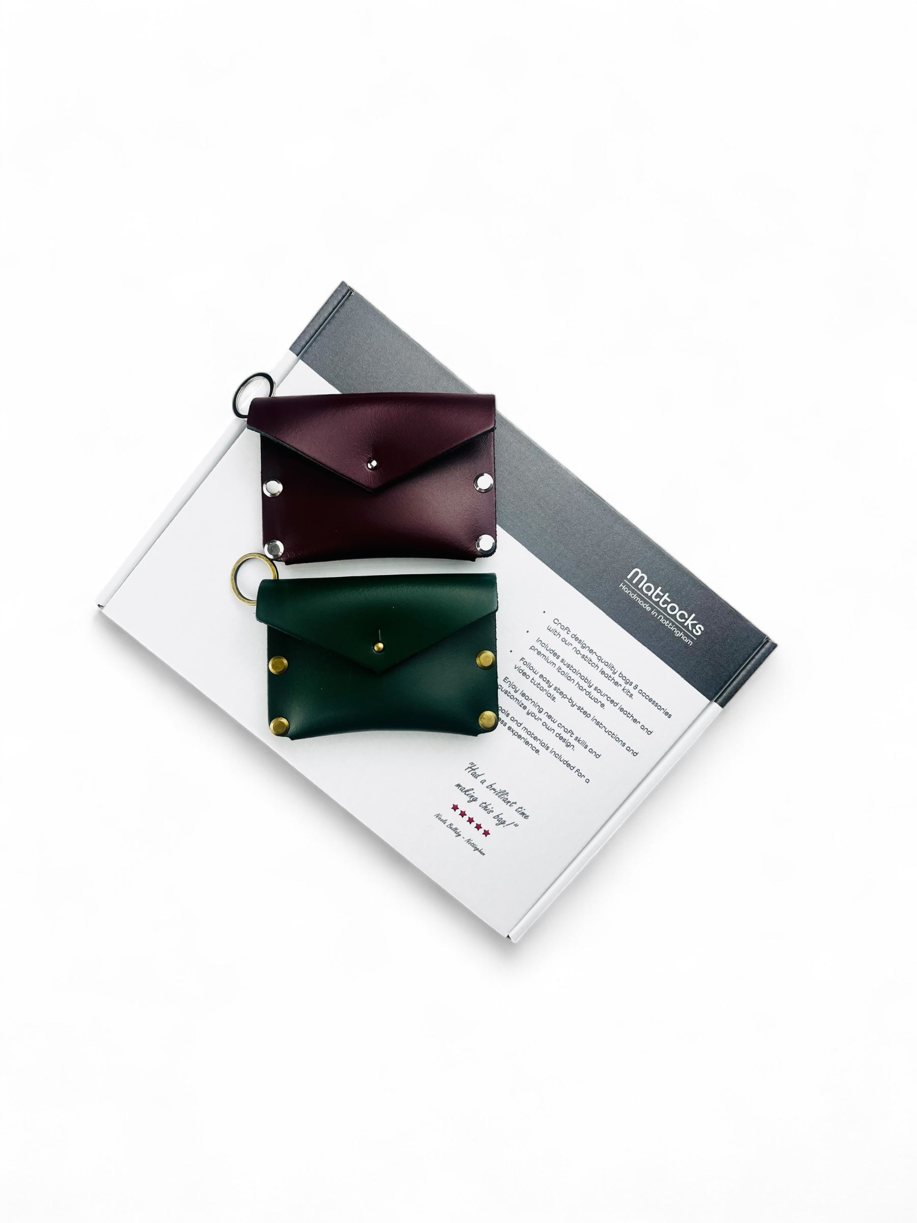 Personalised leather craft kit on gift box