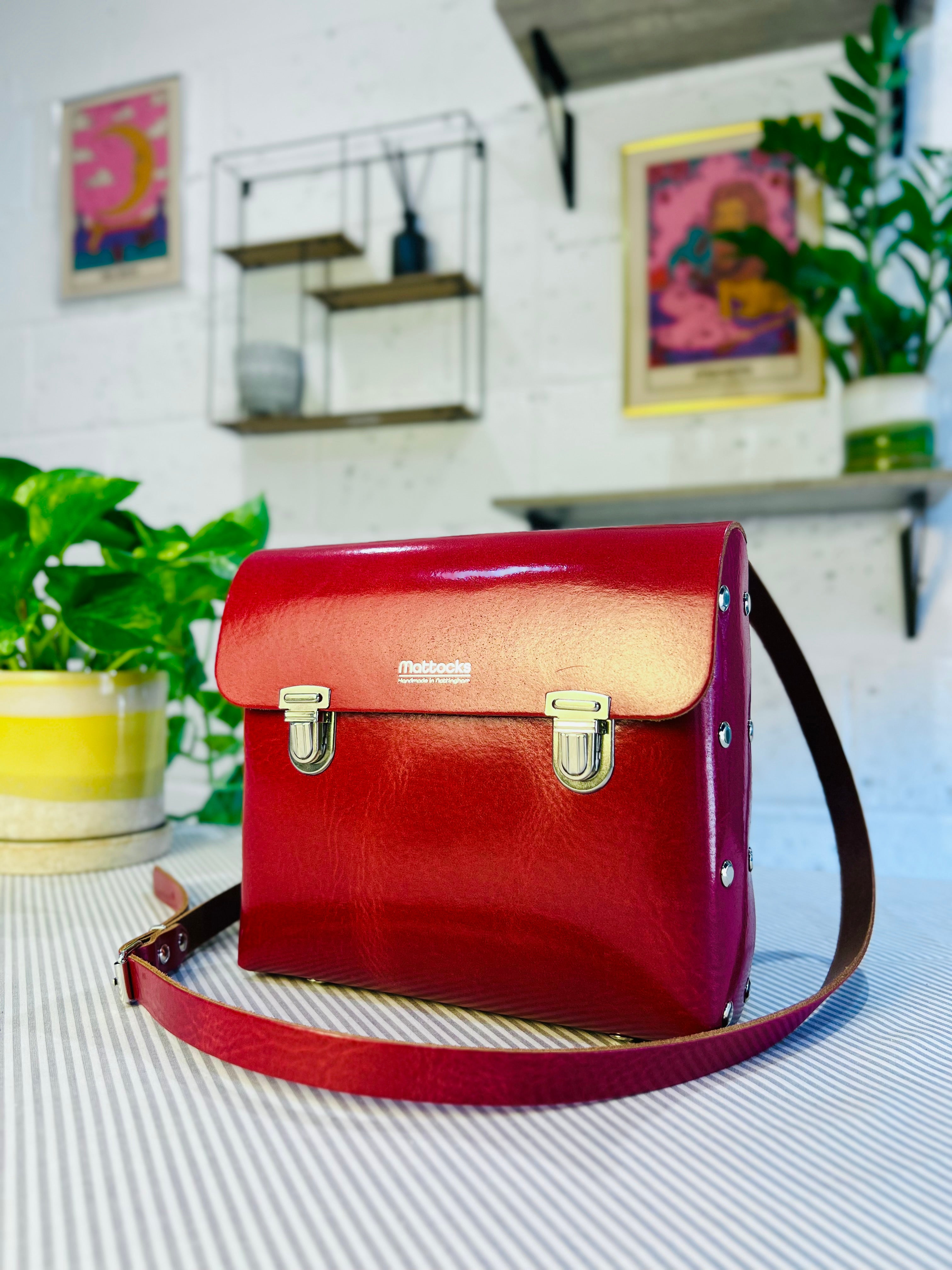 Leather Satchel Craft Kit (Cherry Red)