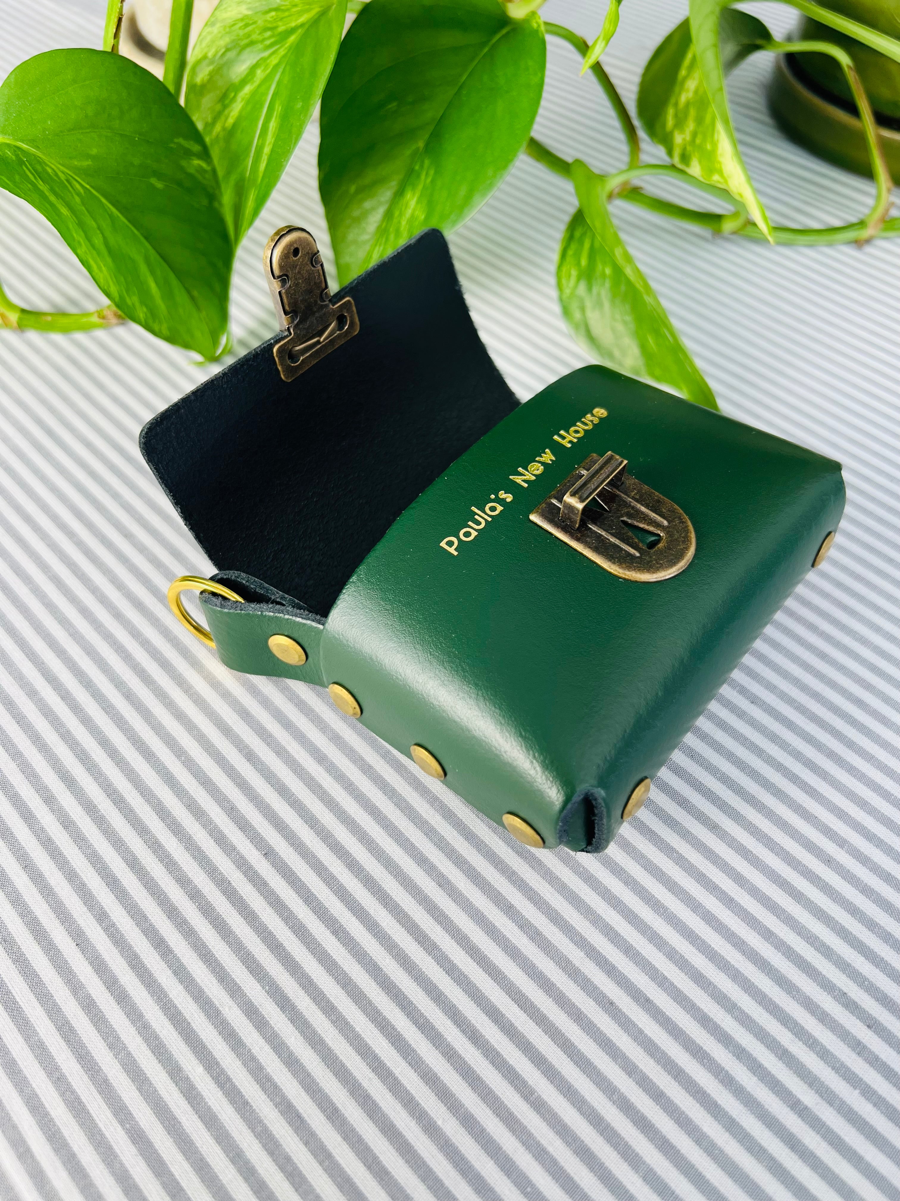 Card Case Leather Craft Kit (Racing Green)