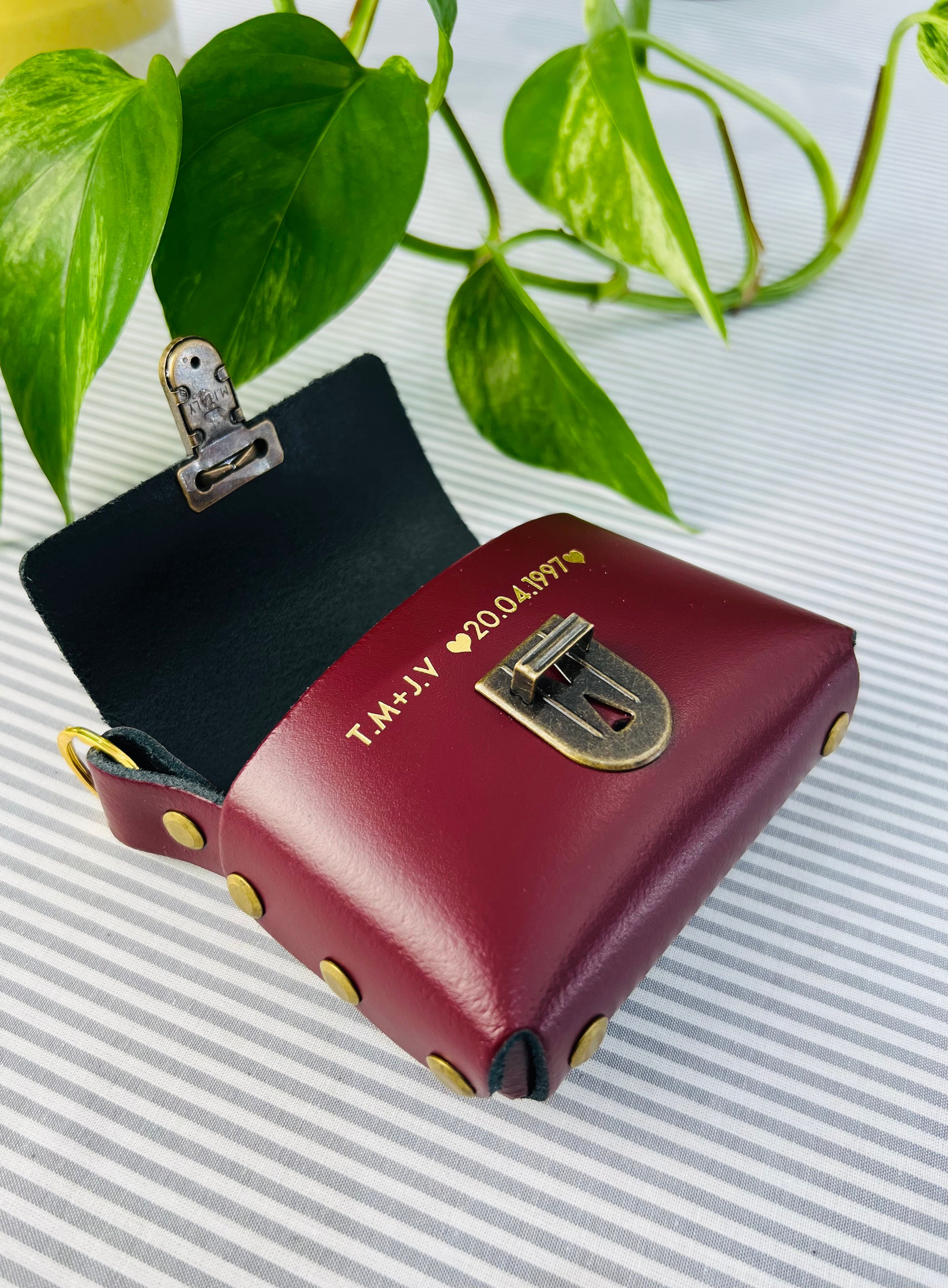 Card Case Leather Craft Kit (Bordo)
