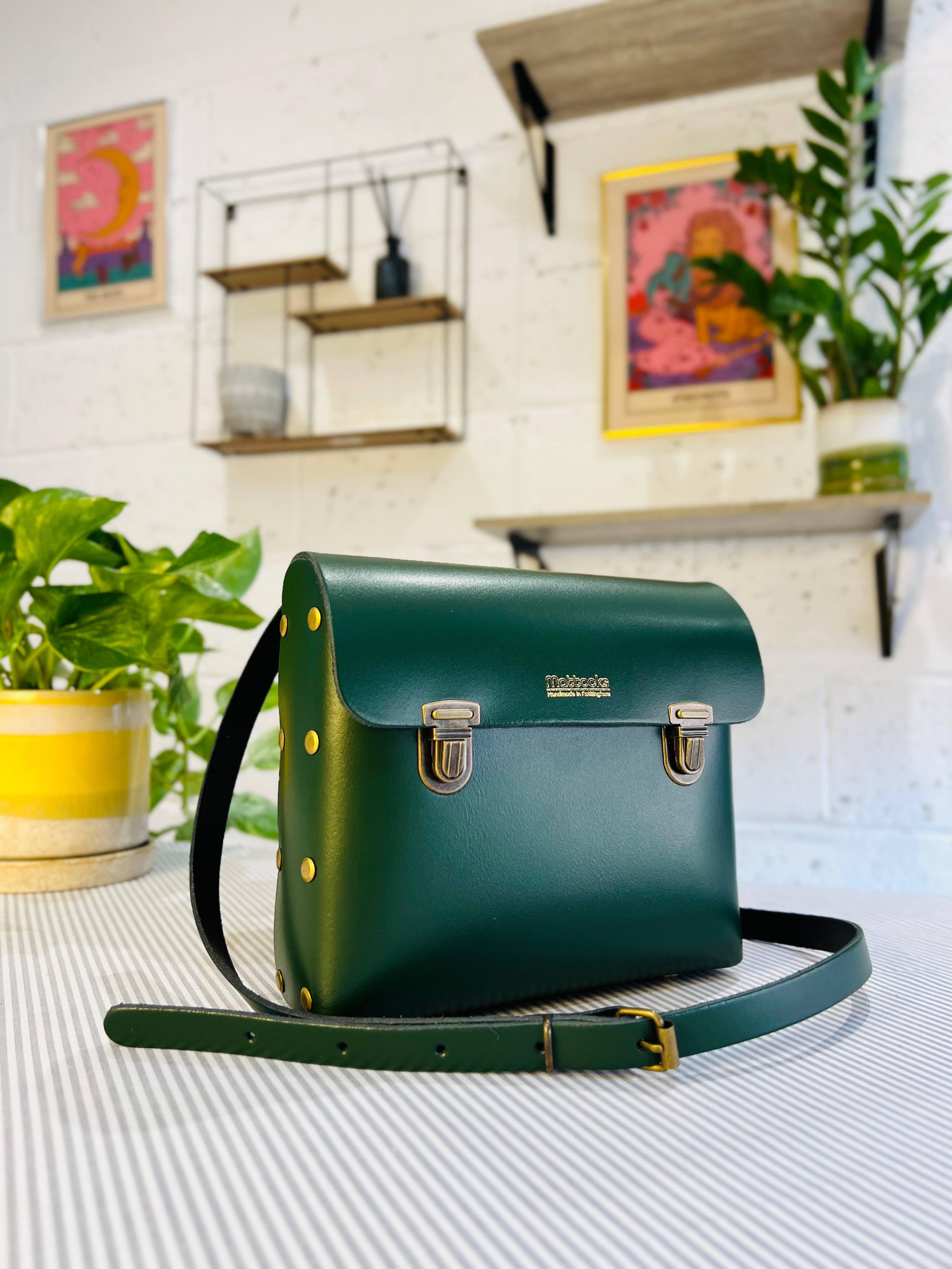 Leather Satchel Craft Kit (Racing Green)
