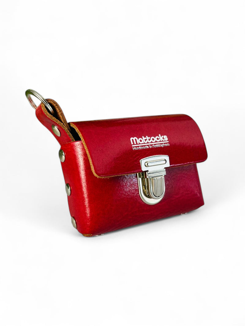 Leather Card Case With Free Personalisation (Cherry Red)