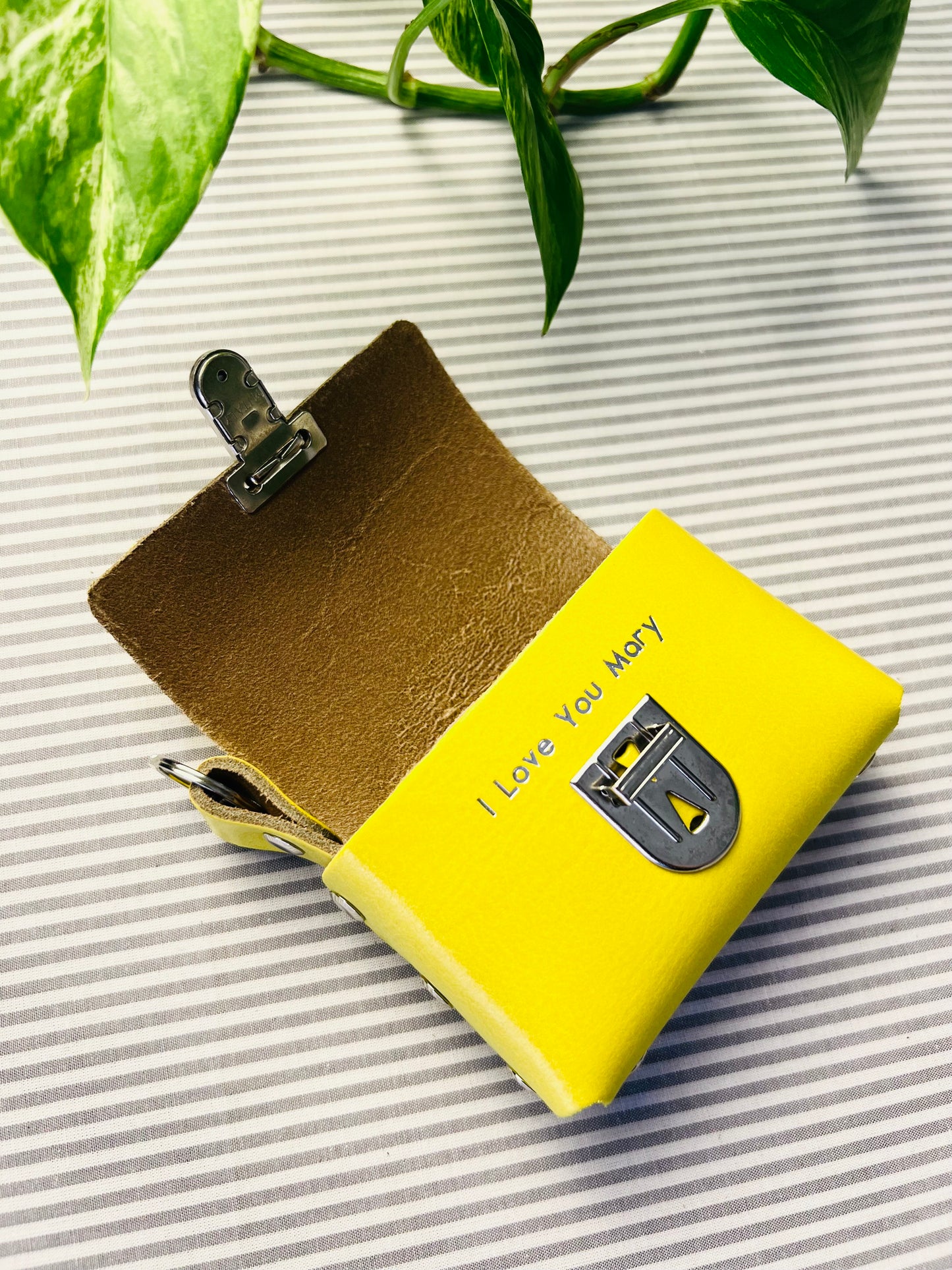Card Case Leather Craft Kit (Sunflower Yellow)